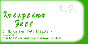 krisztina fett business card